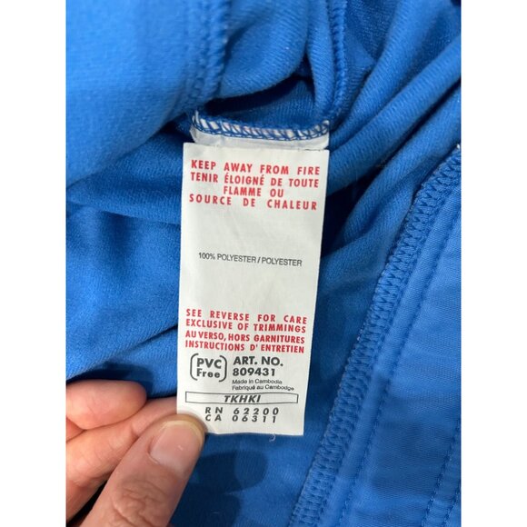 Vintage Puma Womens Track Jacket Size L Full Zip Blue White Stripes - Picture 7 of 10